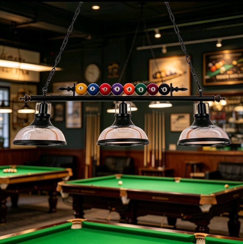 Pool Table Pendant Light Adjustable Billiard Lights Hanging Lighting NEW